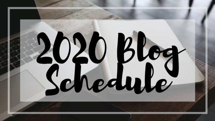 2020 Blog Schedule